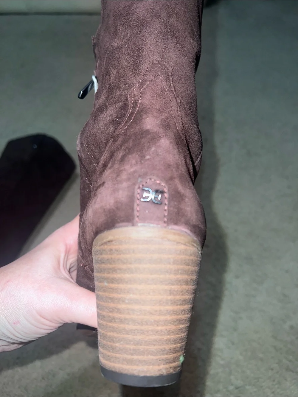 Sam Edelman Over-the-Knee Suede Boots in Dark Brown